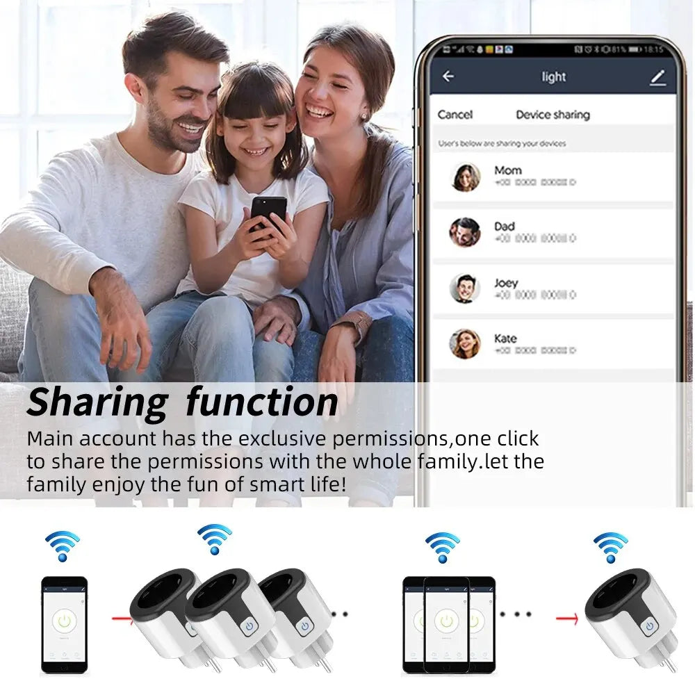 SmartPlug EU pro™ Wifi connectivity - Alexa & Google Compatible + voice controlled