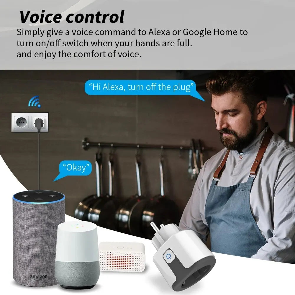 SmartPlug EU pro™ Wifi connectivity - Alexa & Google Compatible + voice controlled